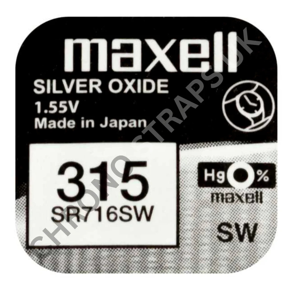 Maxell 315 / SR716SW Silver Oxide Watch Battery