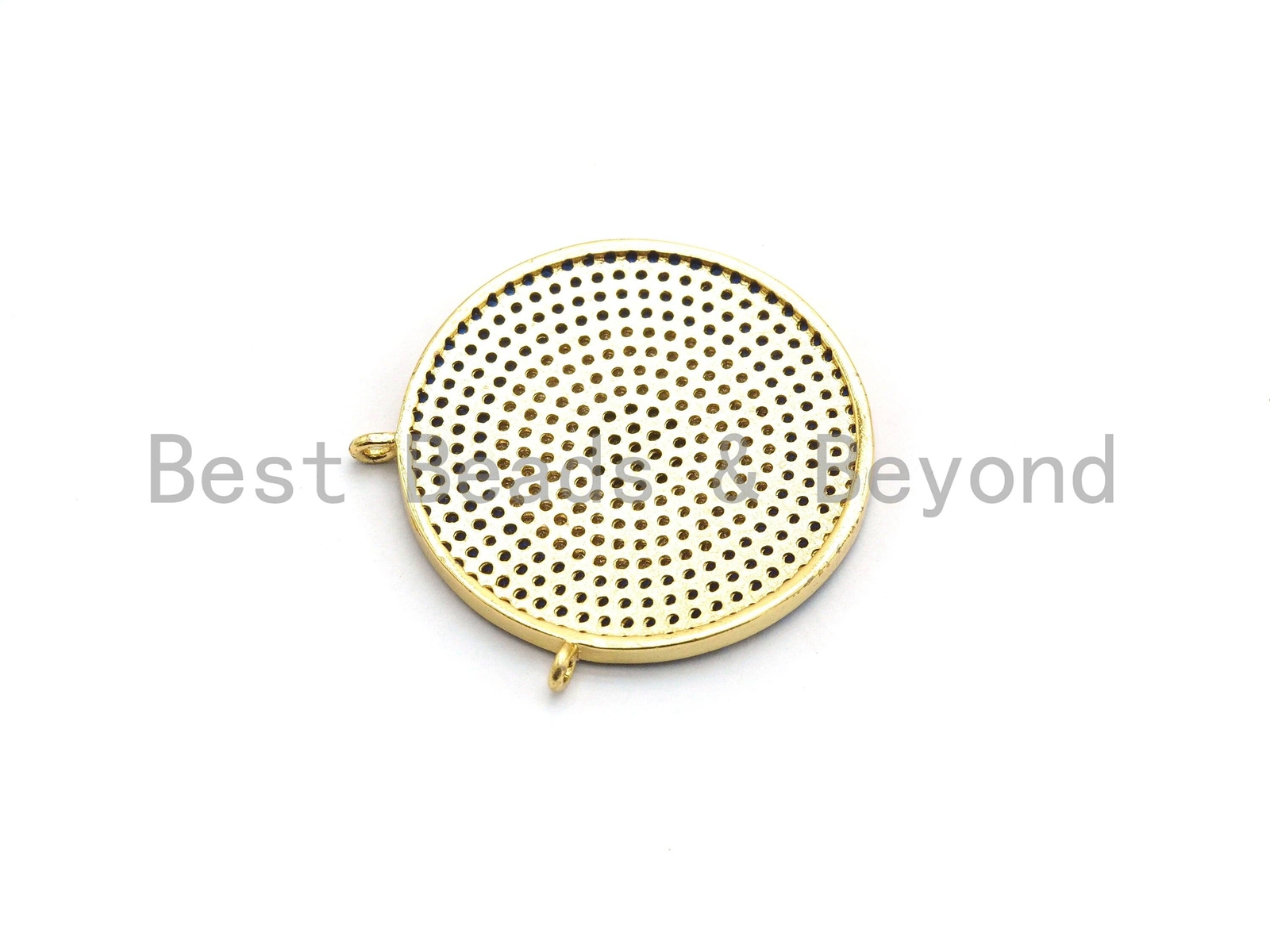 Colorful CZ Micro Pave Evil Eye Round Pendant,