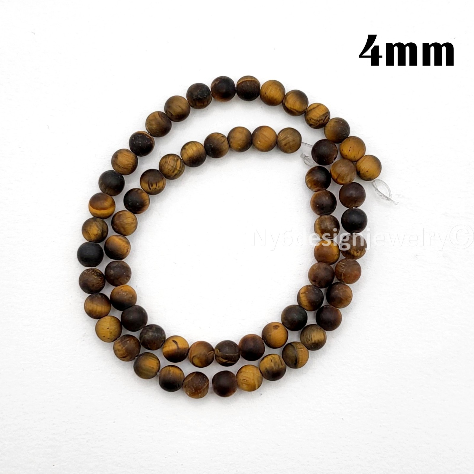 Natural Tiger’s eye Matte Round Spacer Loose Bead 15″ 4,6,8,10,12mm Frosted Bead