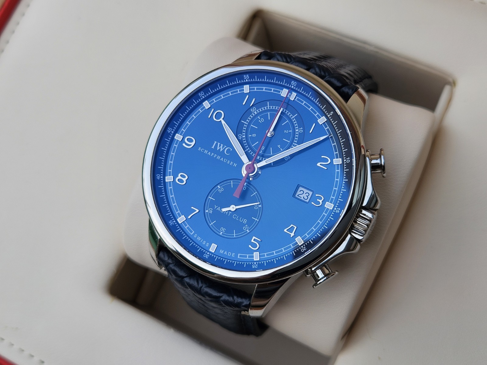Authentic IWC Portugieser Yacht Club Blue Laureus Edition IW390213 45mm