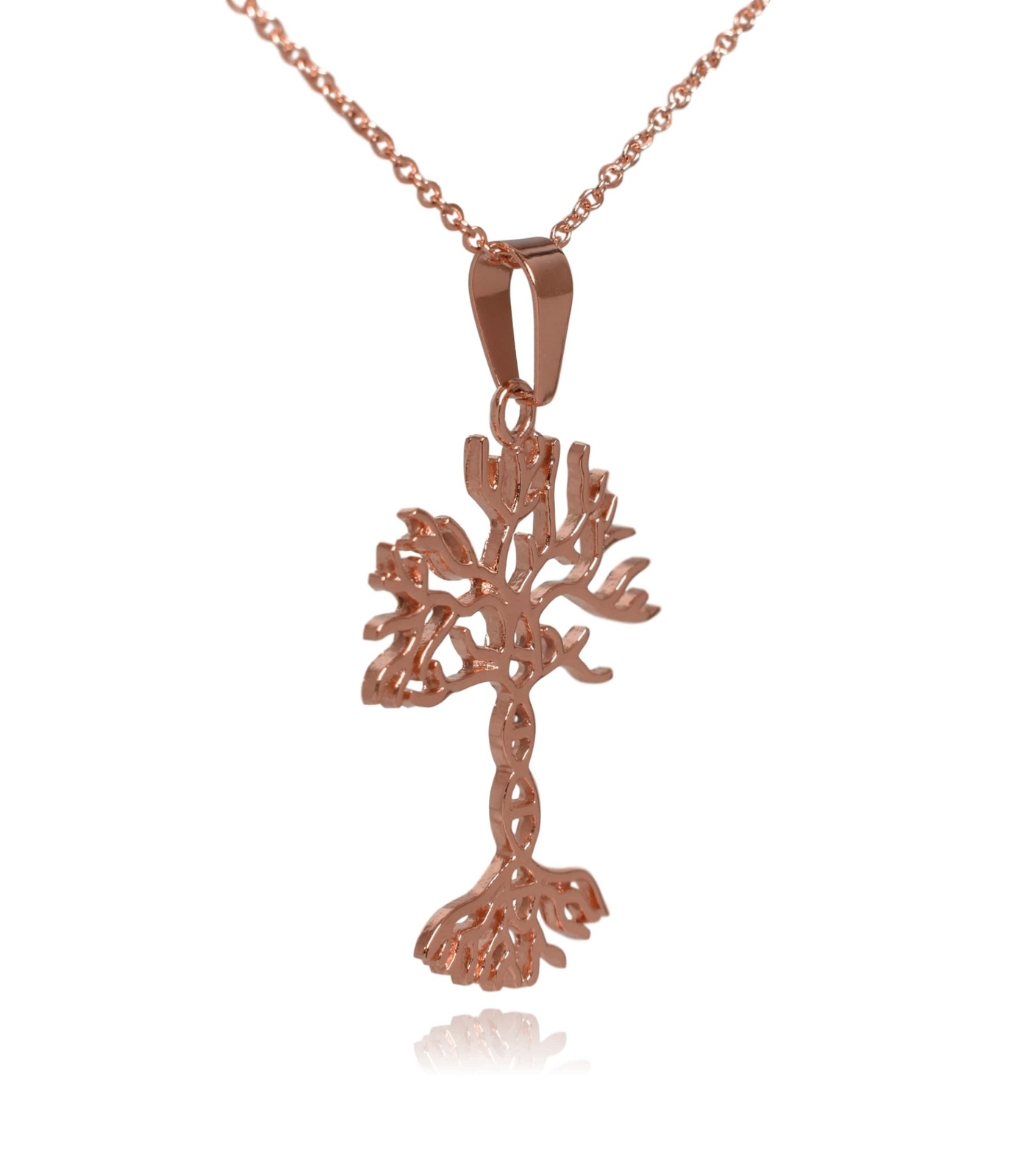 DNA Tree of Life Stainless Steel Pendant Necklace