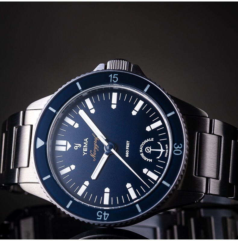 YEMA Navygraf Marine Nationale Blue Steel Quartz Men’s Watch