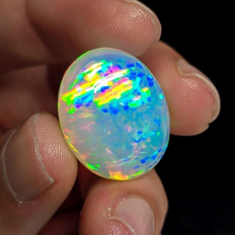 Natural Multicolor Fire Opal Oval Cabochon 4.55 Ct AAA+ Australian Gemstone