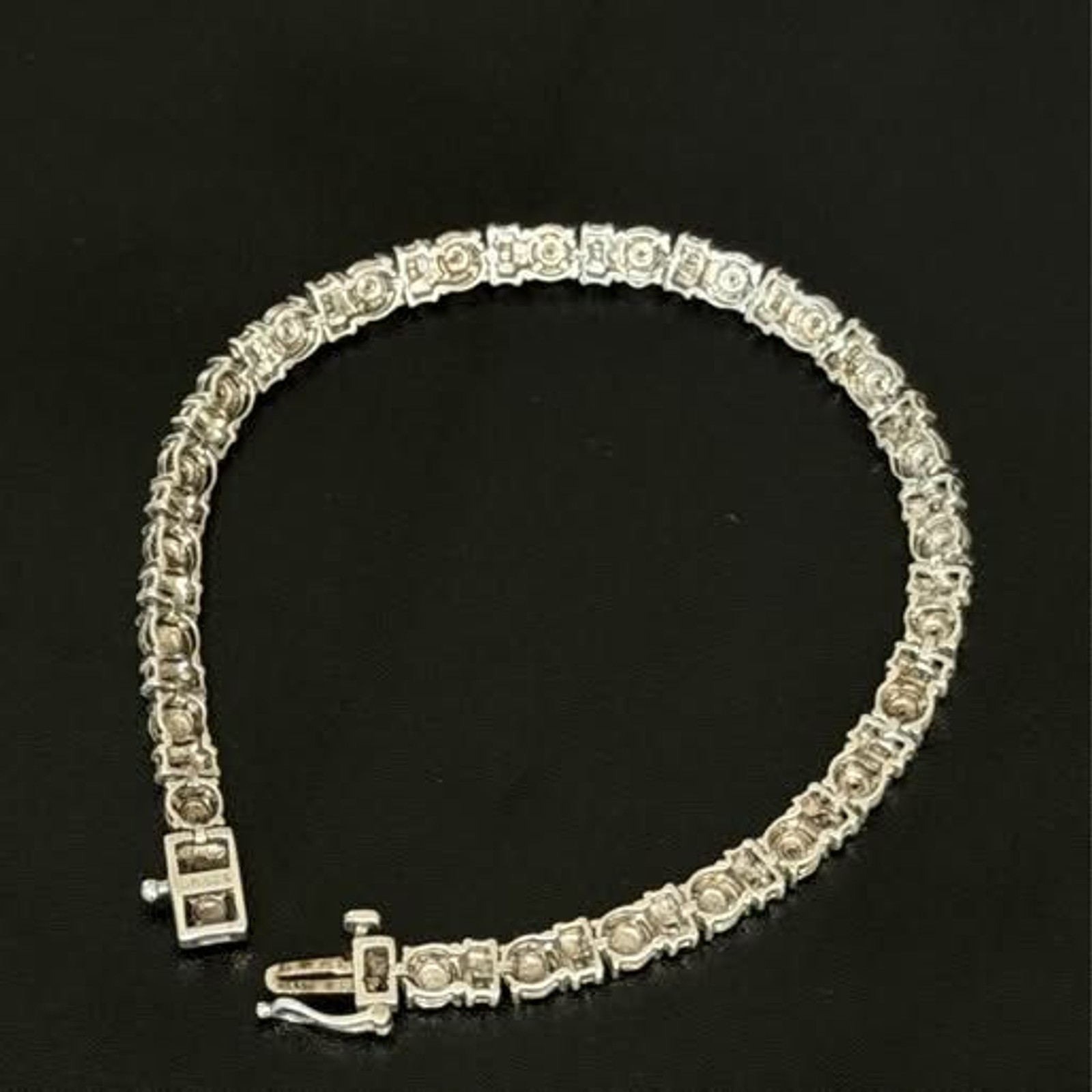Sterling Genuine Diamond Tennis Bracelet 7.5inch