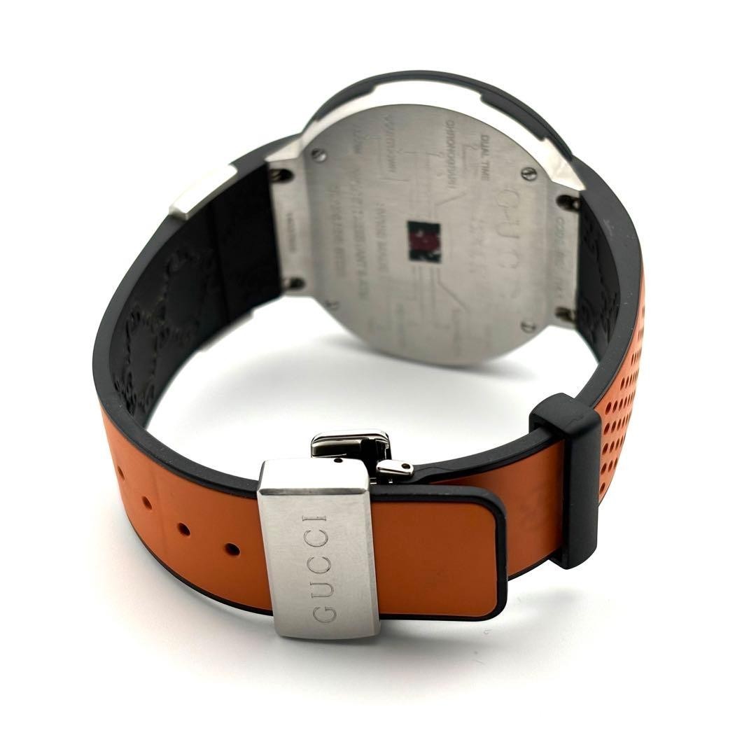 GUCCI I-GUCCI Sport XXL 114.1 316L Digital 114 Silver Black Orange Men’s