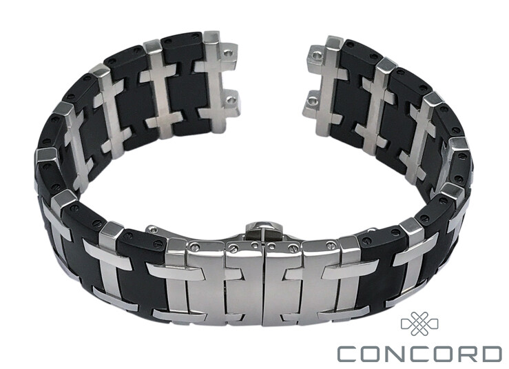 NEW Replacement Bracelet for Concord Saratoga 14.C2.1894 Stainless Steel & PVD