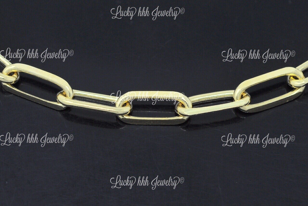 14K Yellow Gold Paperclip Bracelet 7 inches 6.50 grams