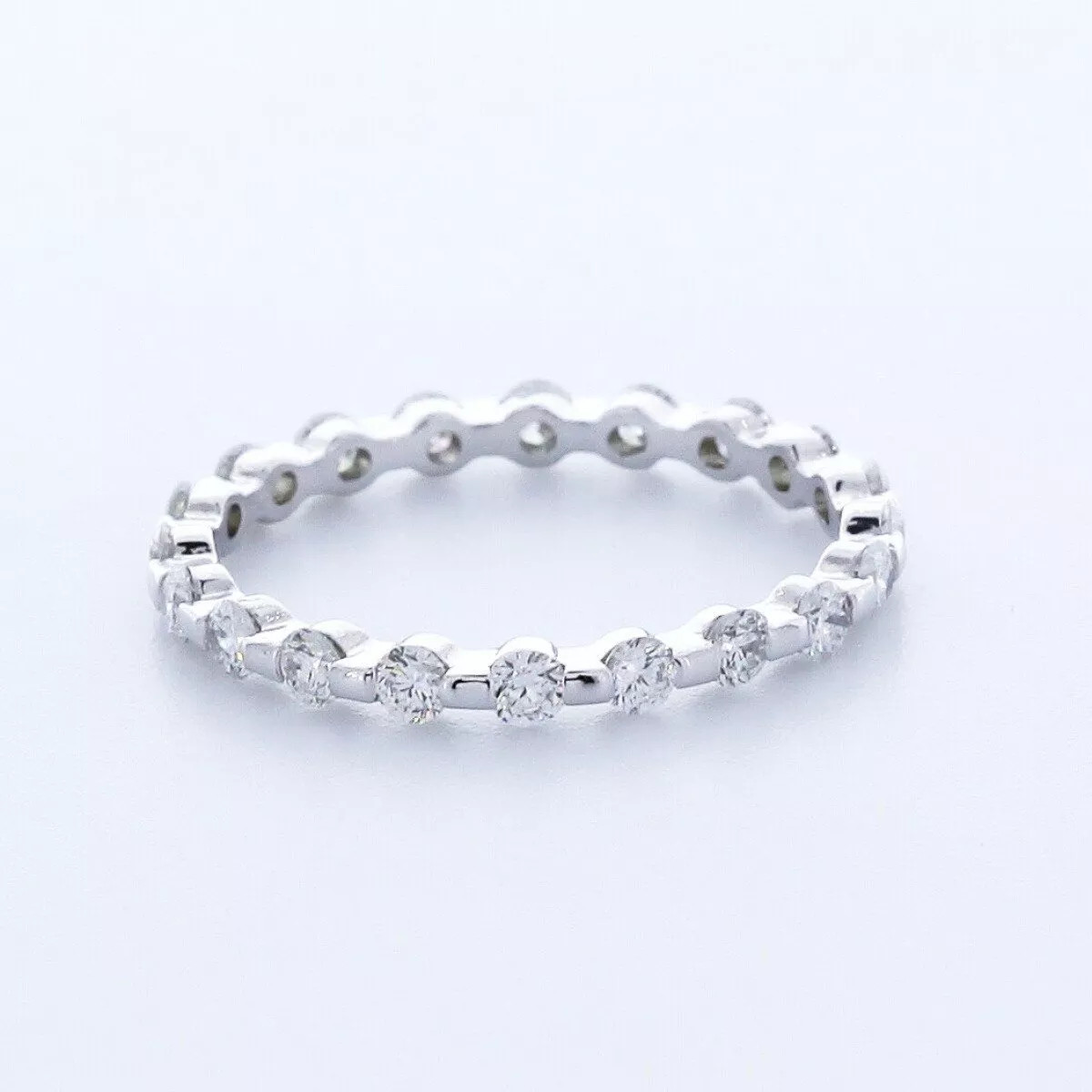 Eternity Wedding Ring 14K Gold Classic 1.50 Carat Round Lab-Grown Diamond D VVS1