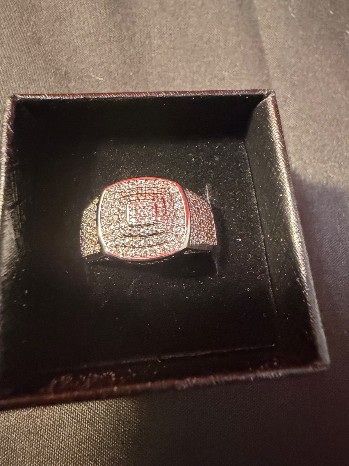 moissanite silver ring size 10