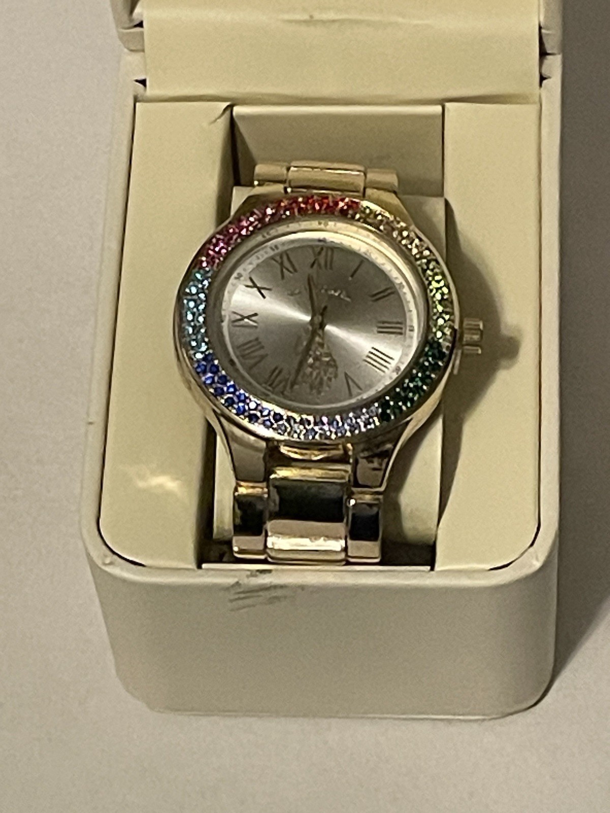 U.S. Polo Assn. Unisex Rainbow Gold Watch