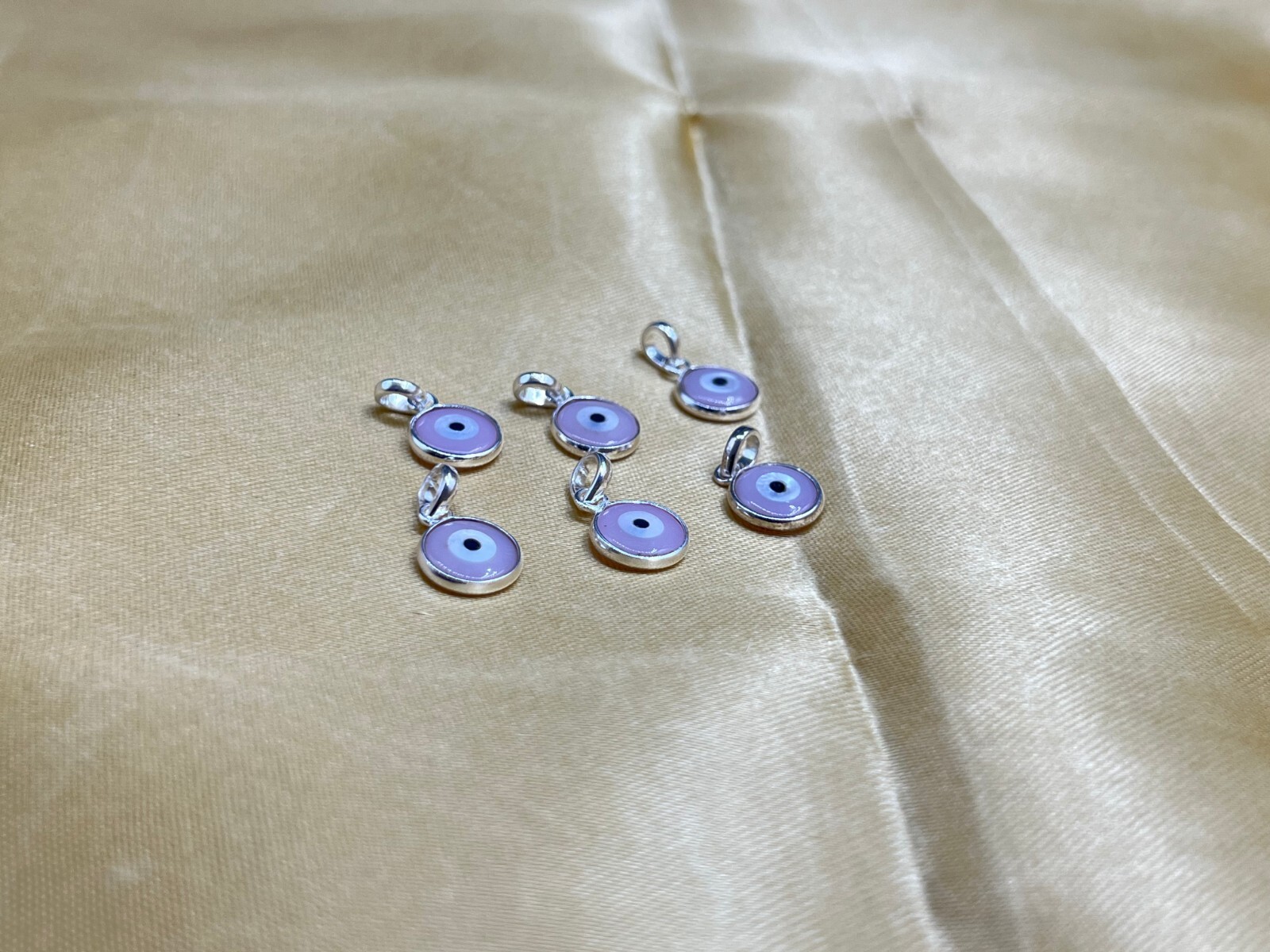 1,5,10 Pcs Bulk 925 Silver Blue Evil Eye Mati Najjar Raksha Kwacha Pendant