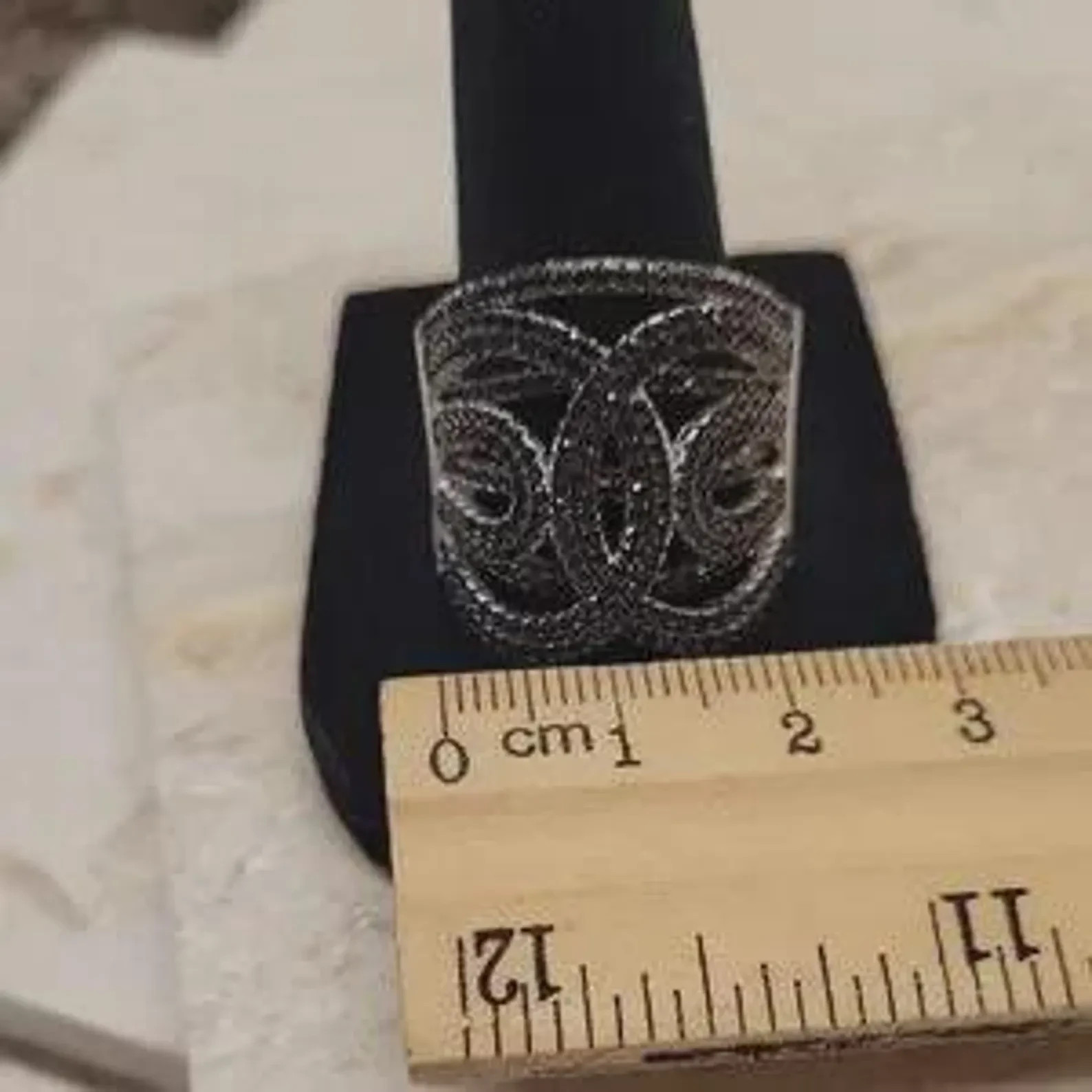 Fuzion Creation 925 Black CZ Ring Size 10