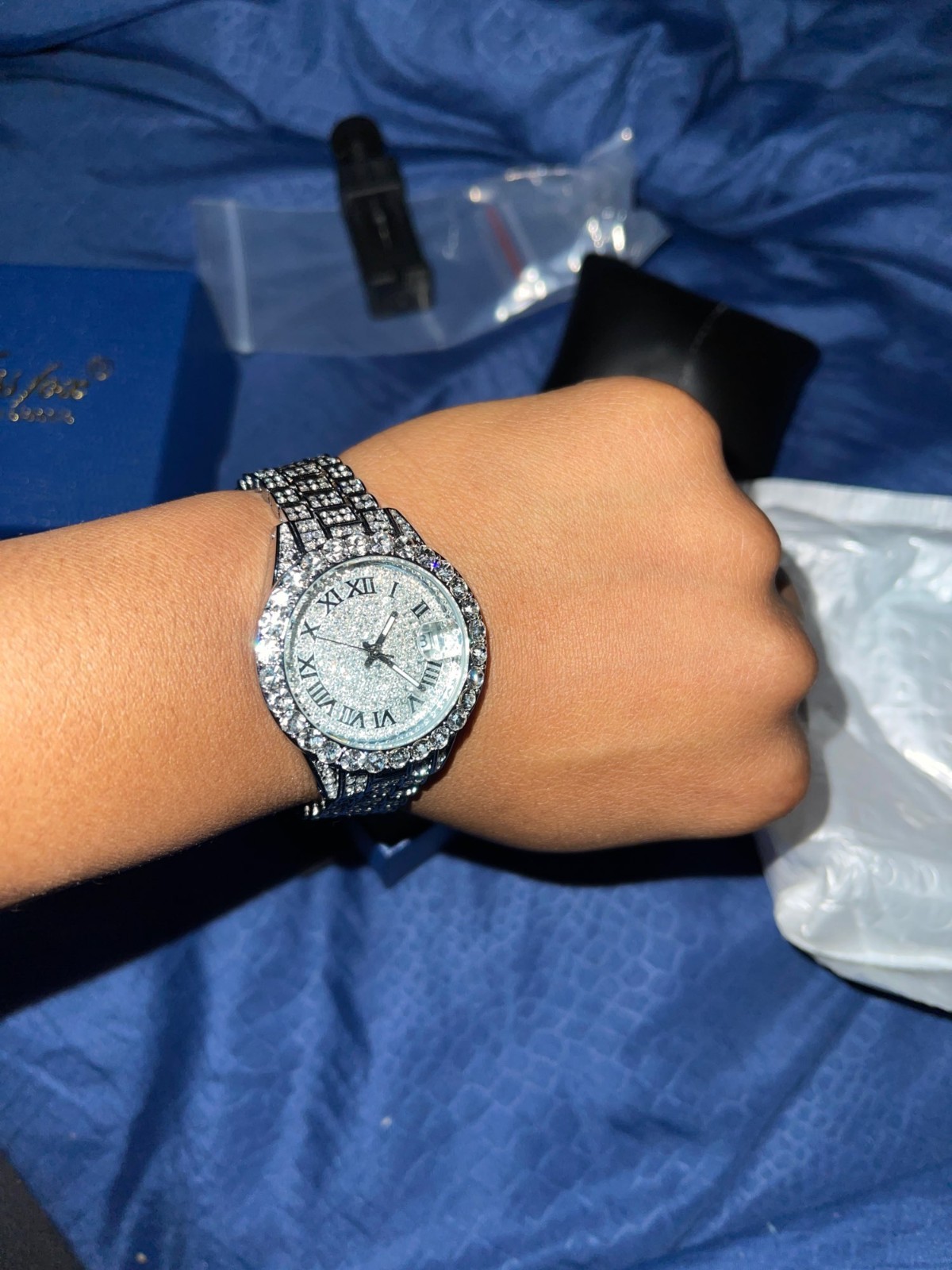 Hip Hop Luxury Ice out Women’s Watch Iced King Bling Silver Cz Diamond Best Gift