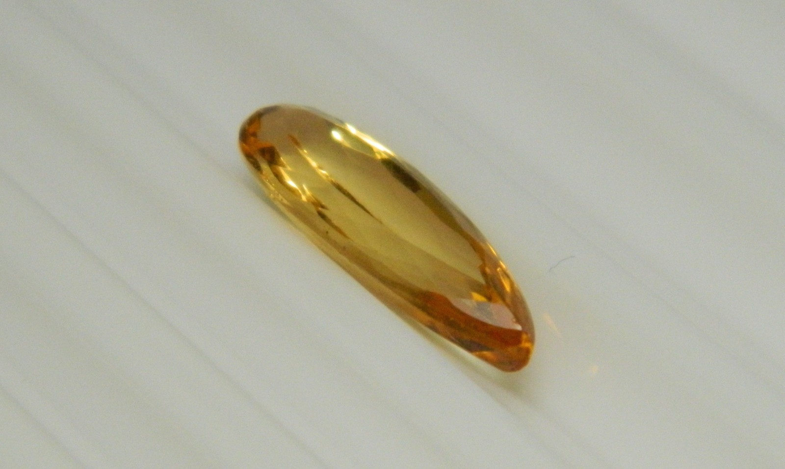 Imperial Topaz 3.38 Ct Clarity IF Pear Cut Natural Golden Brazil I021