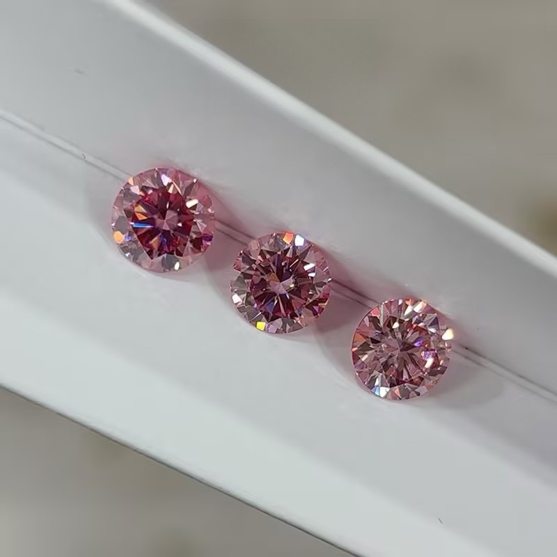 VVS1 Moissanite Loose Round Cut 0.5-3ct Four Colors Handmade Jewelry Supply GRA