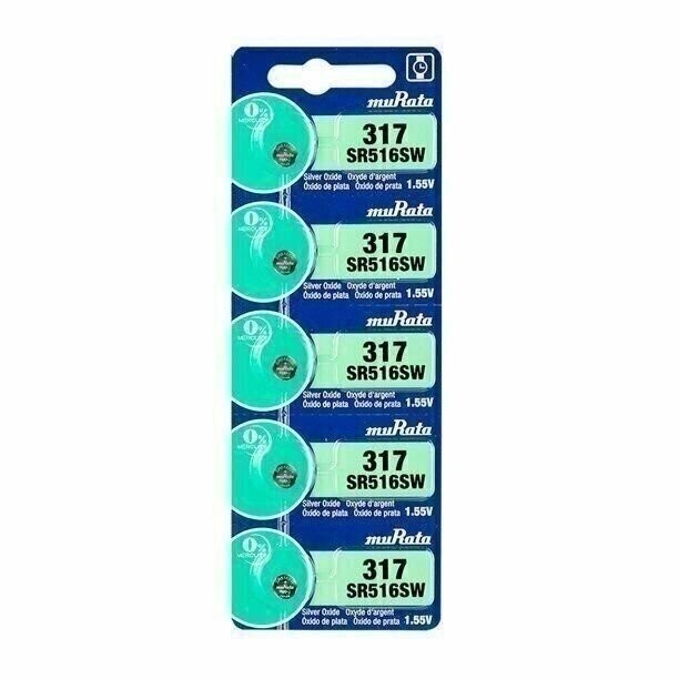 10 Sony Silver Oxide 317 1.55V Batteries