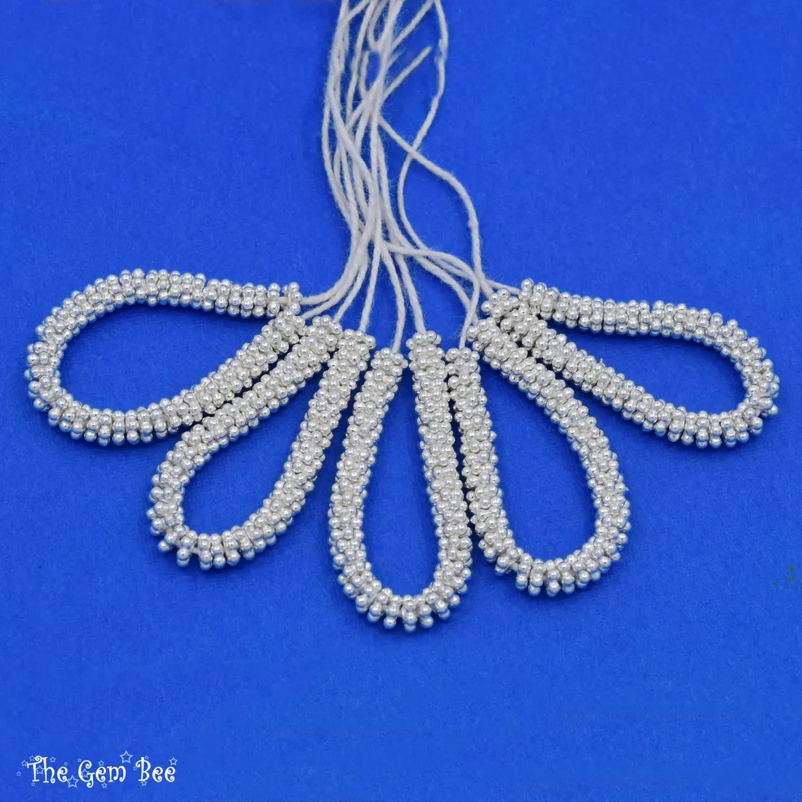 3.6mm 925 sterling Silver Daisy Spacer Findings 2.4 inch Strand Quantity: (50)