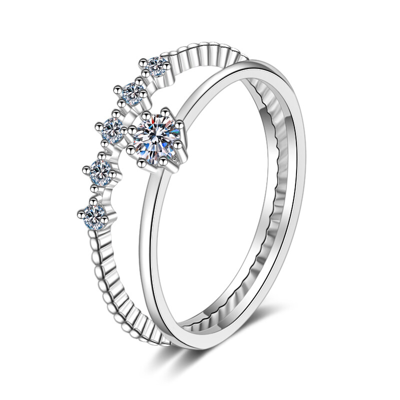 GRA VVS1 Moissanite Diamond Detachable Engagement Wedding Band 14K Gold Finish