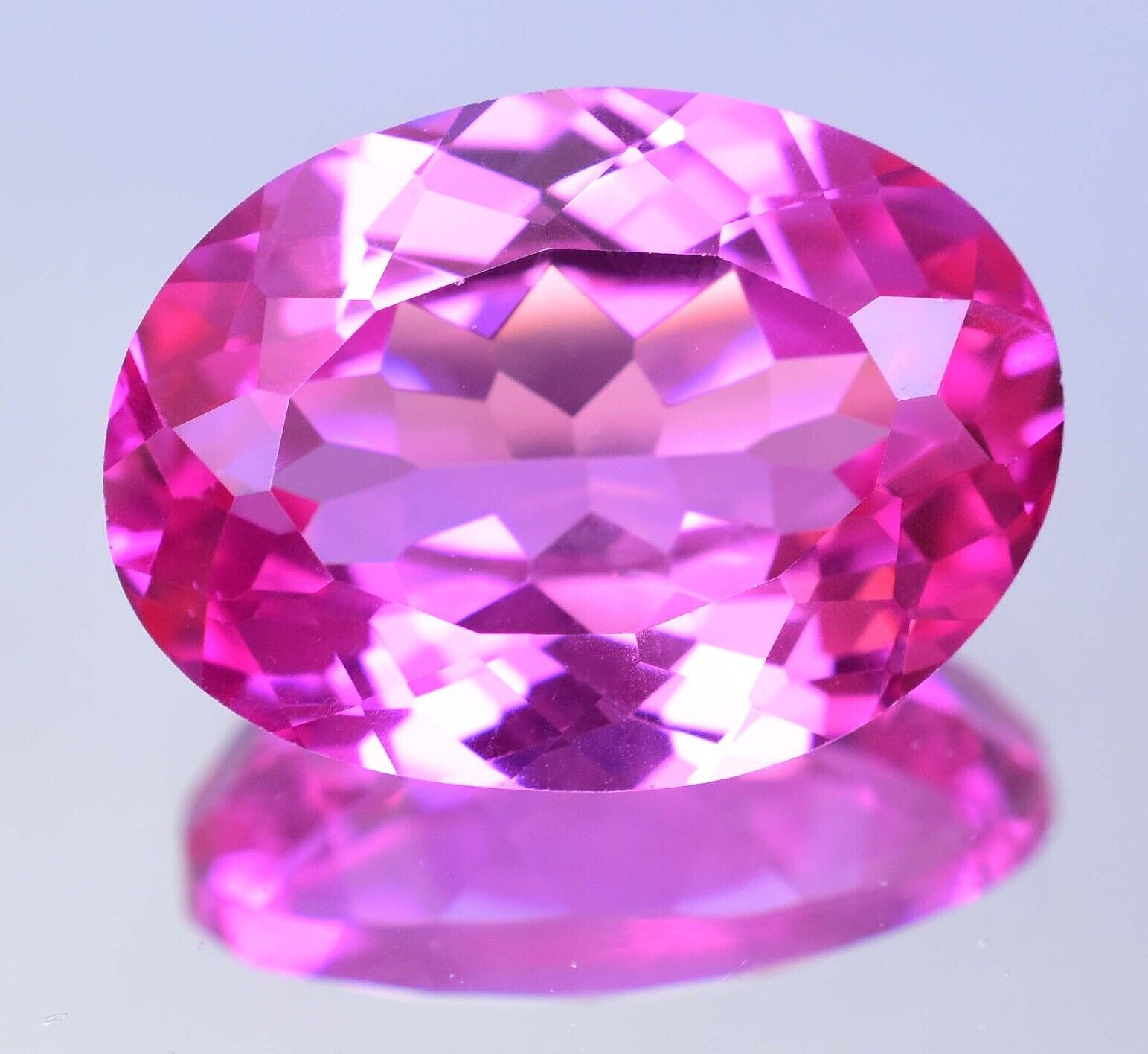 Flawless 38.50 Ct Natural Mogok Pink Ruby Oval Cut Certified Loose Gemstone