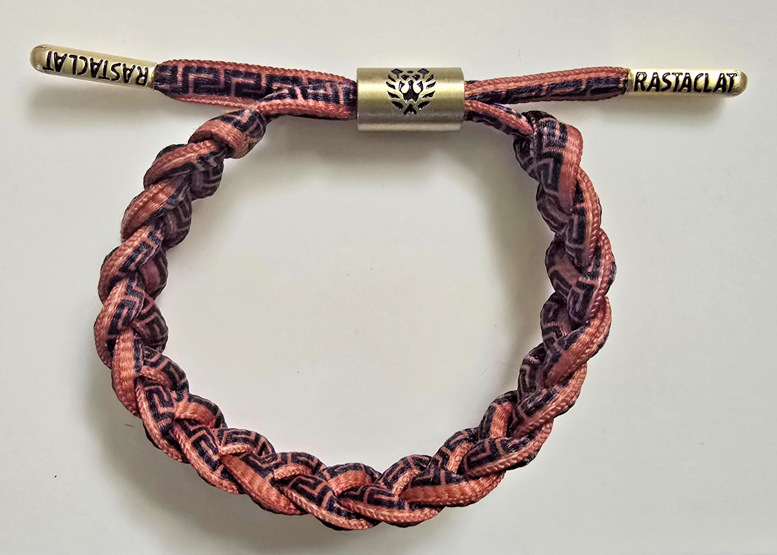 NEW RASTACLAT Zeus Burnt Orange Black & Gold Braided Shoelace Bracelet NWOT