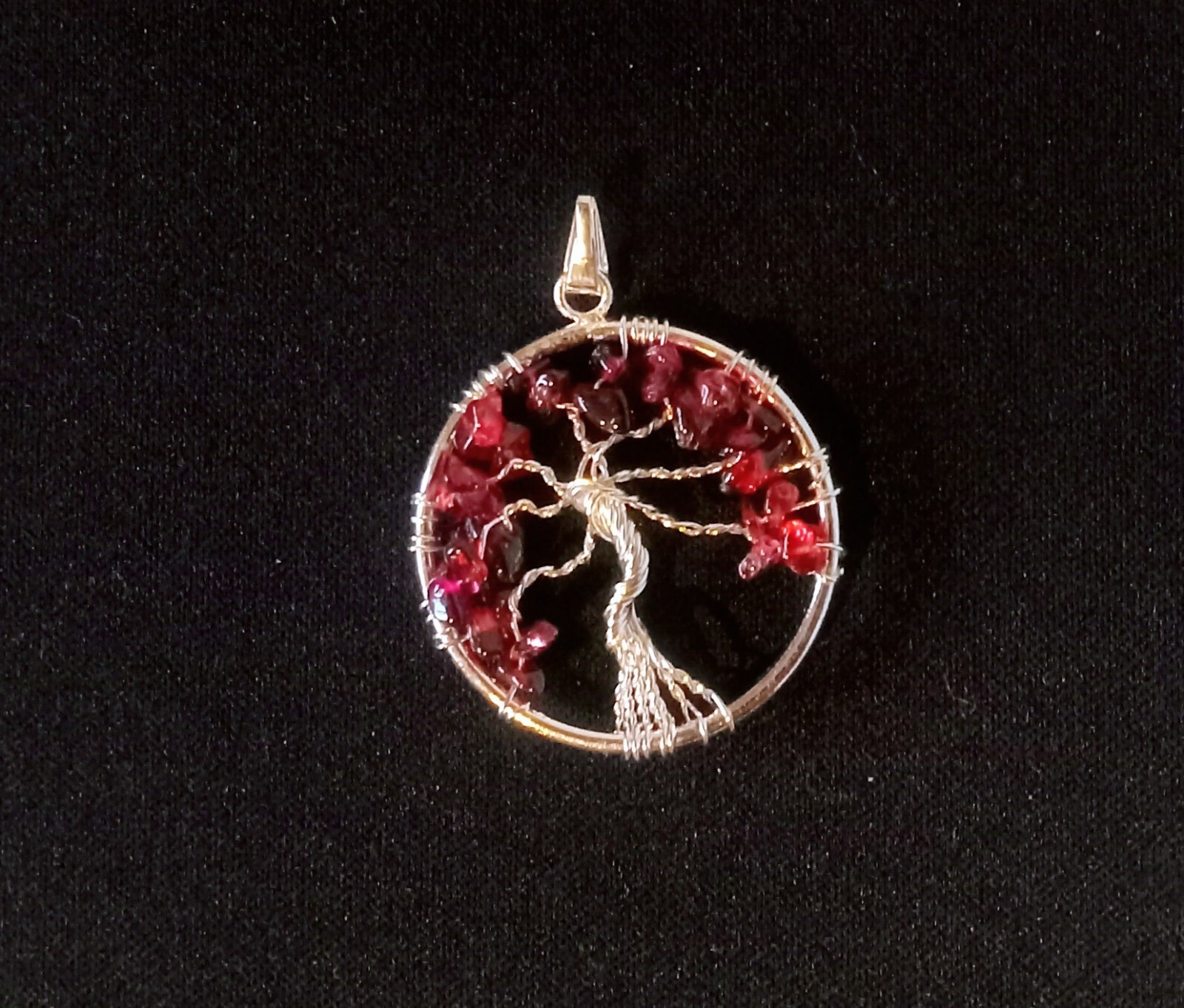 Handcrafted Wire Wrapped Tree of Life Gemstone Pendant Multicolor Copper