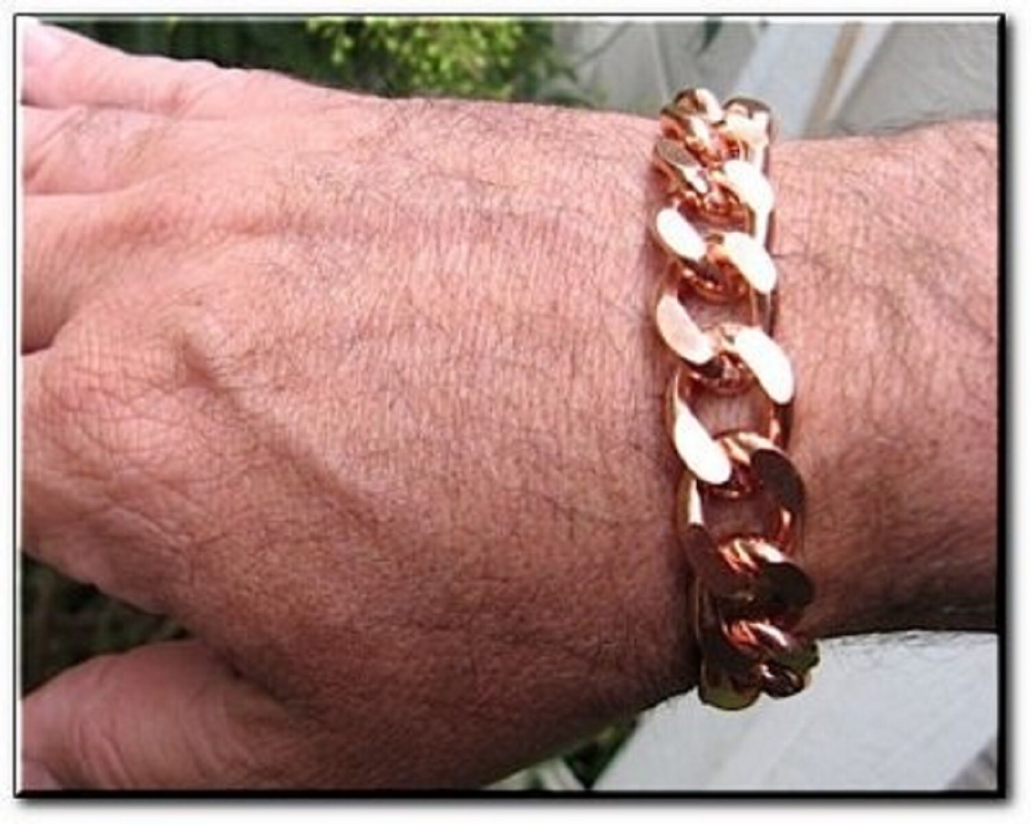 Solid Copper 5/8 of an inch wide – Men’s 9 Inch Link Bracelet CB639G.