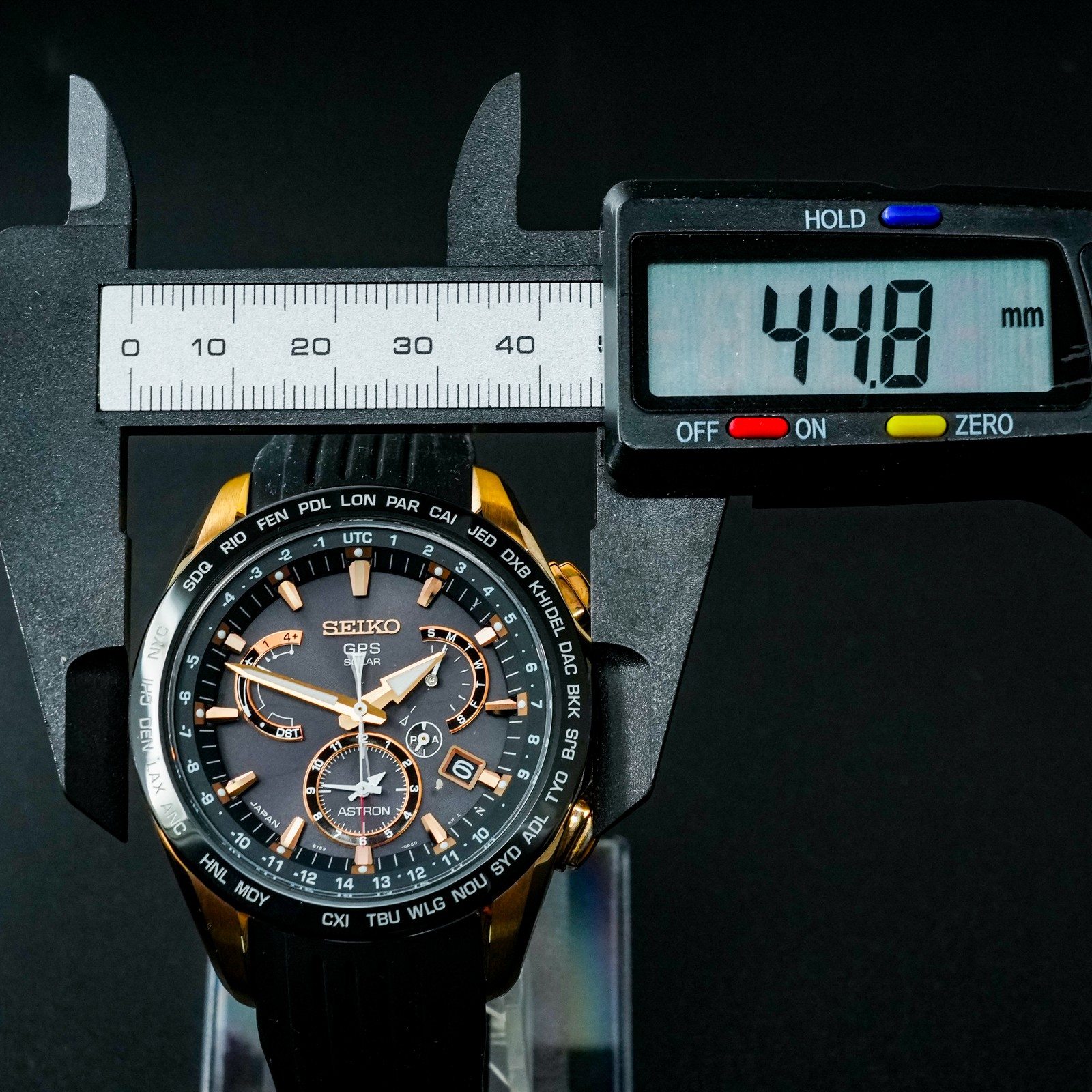 [MINT] SEIKO ASTRON GPS Solar 8X53-0AC0-2 Black Dial Quartz Men Watch