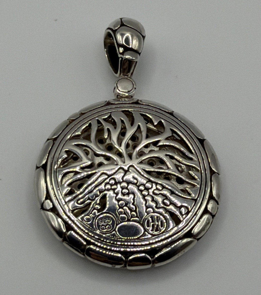 John Hardy Sterling Black Sapphire Kali Lavafire Pendant