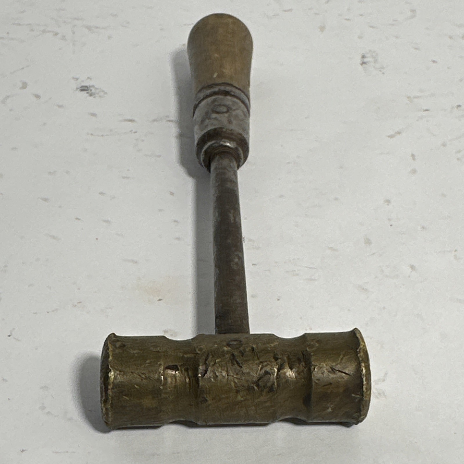 Vintage 8 Oz Brass Jeweler’s Hammer 8” Wood Handle Watchmaker Tool