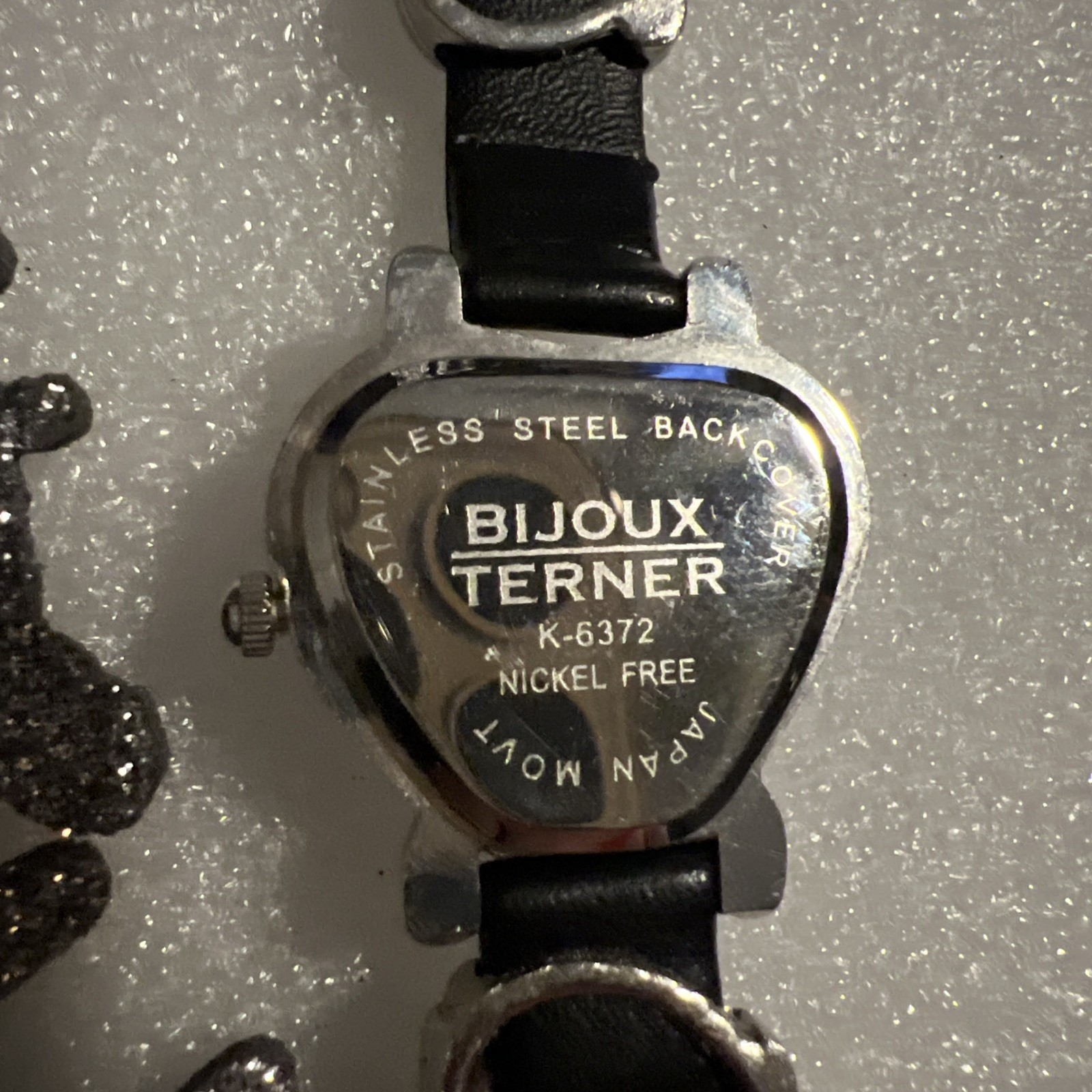 New W/ Tags Heart Shape Black & Silver Bijoux Terner Women’s Watch Needs Battery