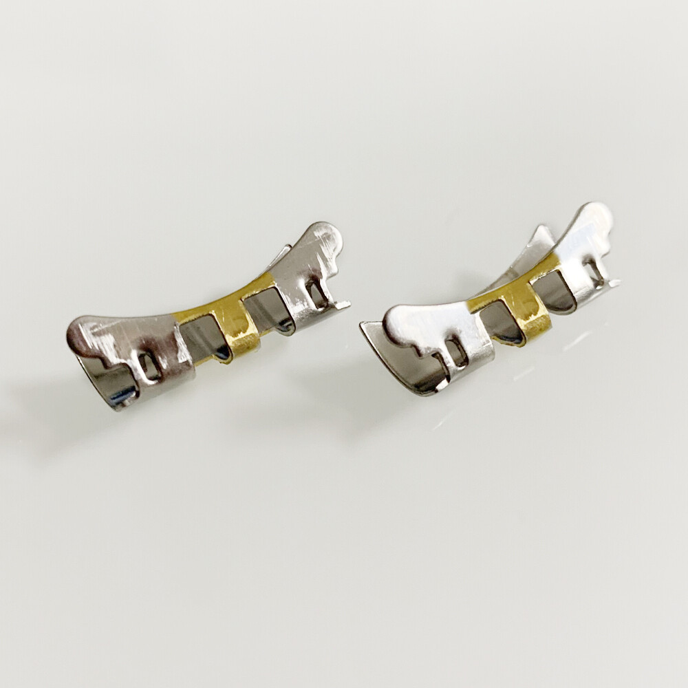 2 Piece Curved End Links for Datejust Jubilee Bracelet Watch Band 17/19/20/21mm