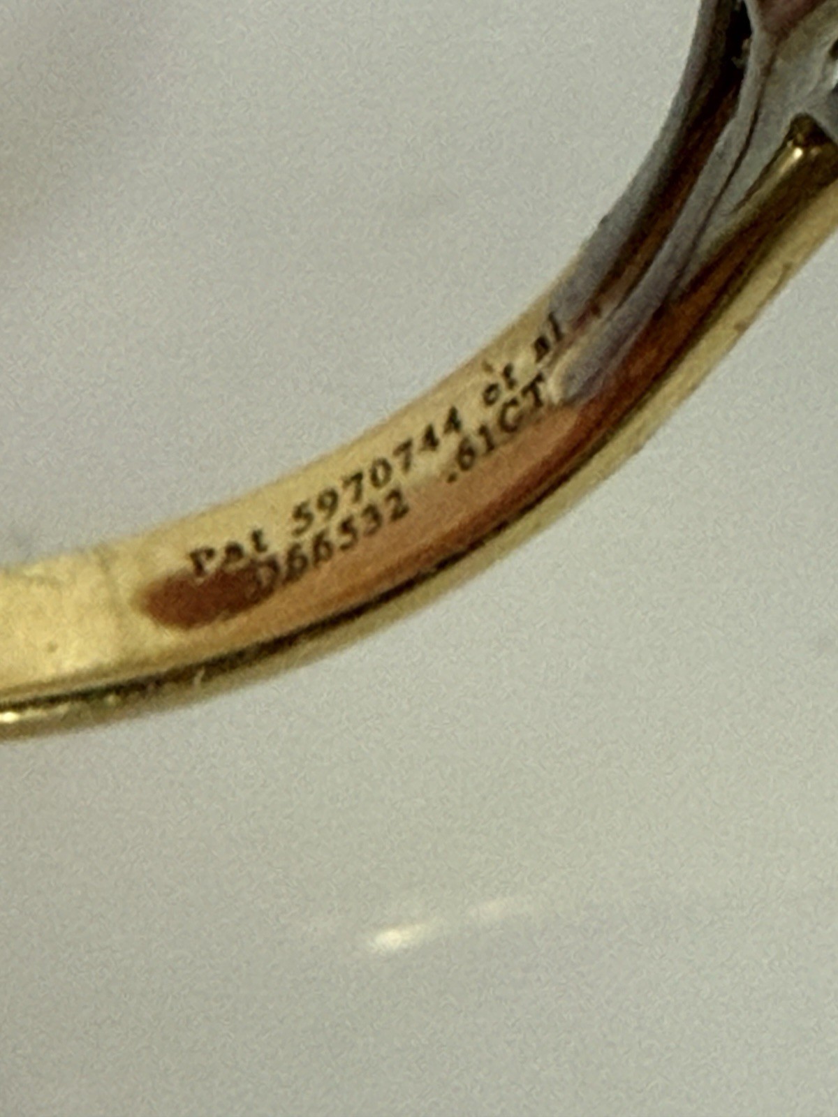 Tiffany & Co Lucida Diamond Ring .61 Carat F VVS1 Set In 18ky Gold W Band