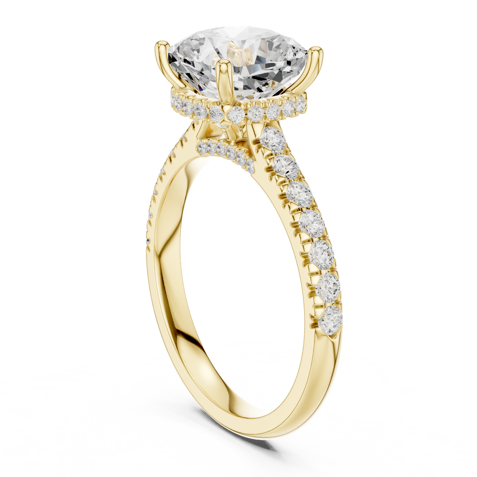 Certified 3.6 Ct Lab Grown Diamond Anniversary Cosmos Women Ring 14K Gold Over