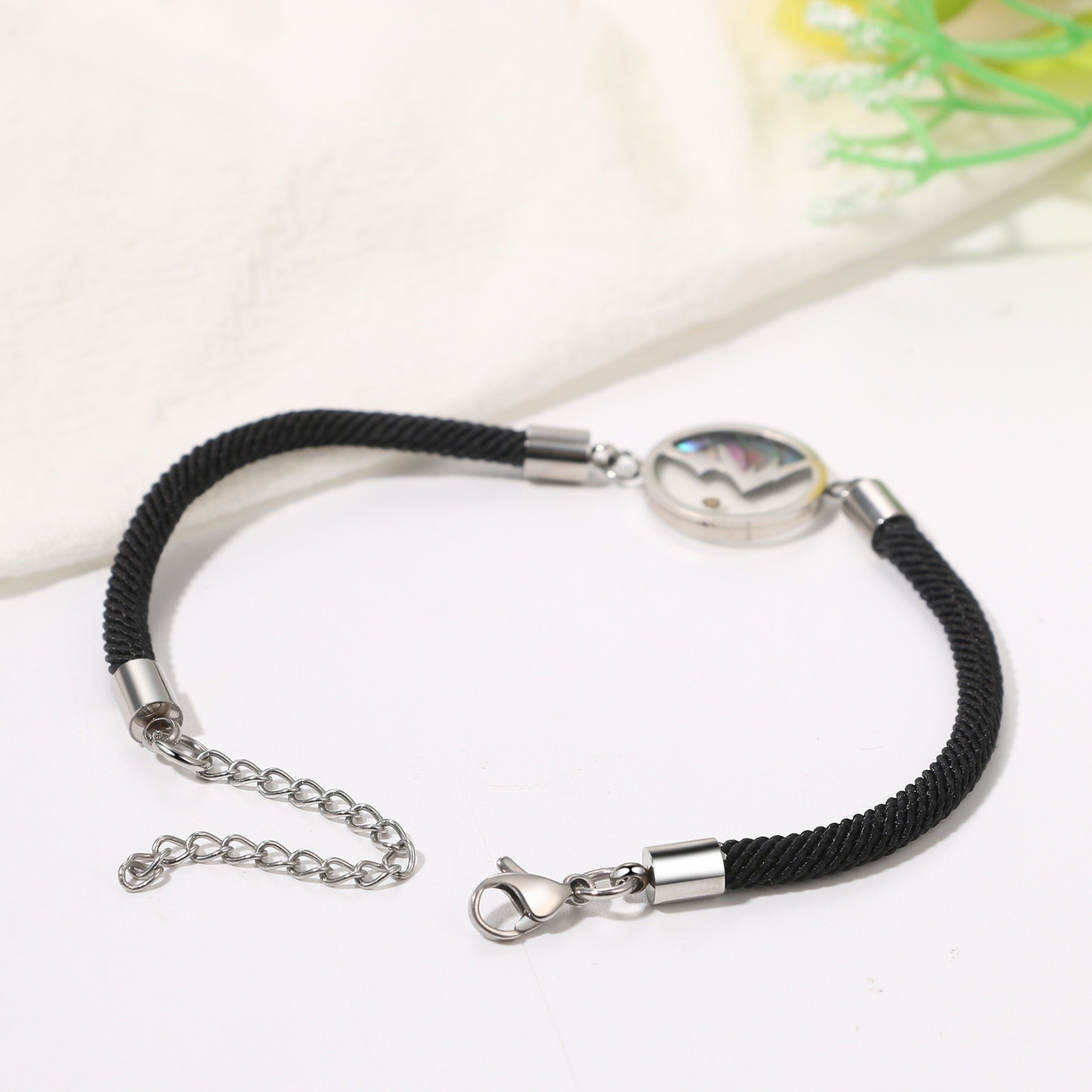 Women Mustard Seed Mountain Stainless Steel Bracelet Christian Religious Gift