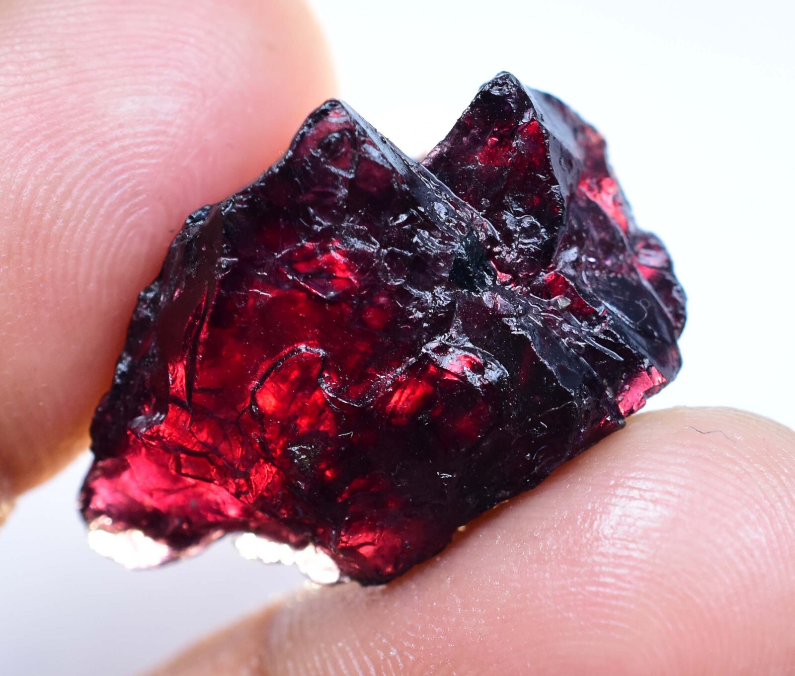 Very Rare Natural Red Painite Rough Unheated 40.70 Ct Burmese Facet Certified