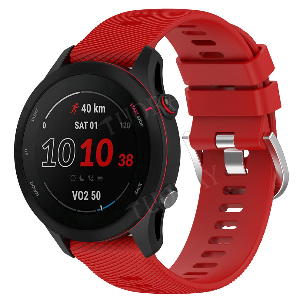 Sports Silicone Strap Band Case For Garmin Forerunner 255 / 265 Smart Watch Band
