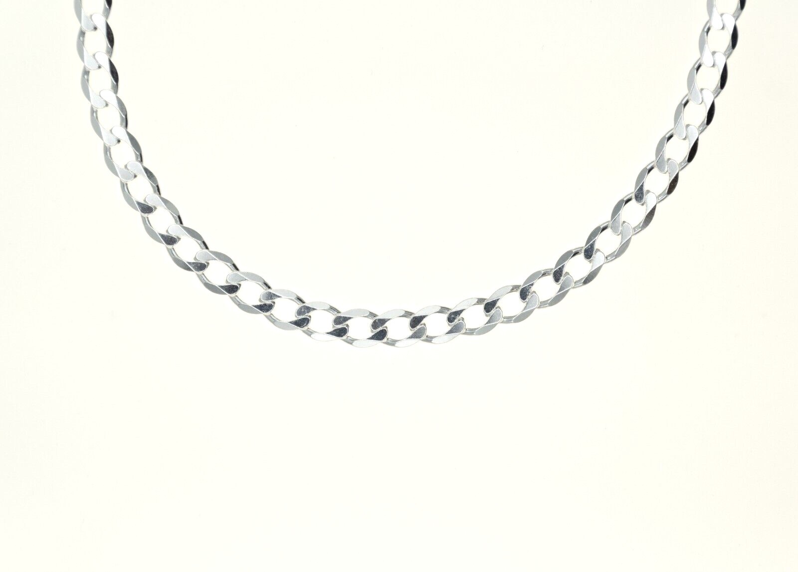 7mm ITALY 925 Sterling Silver CURB Chain Necklace or Bracelet 8″- 30″
