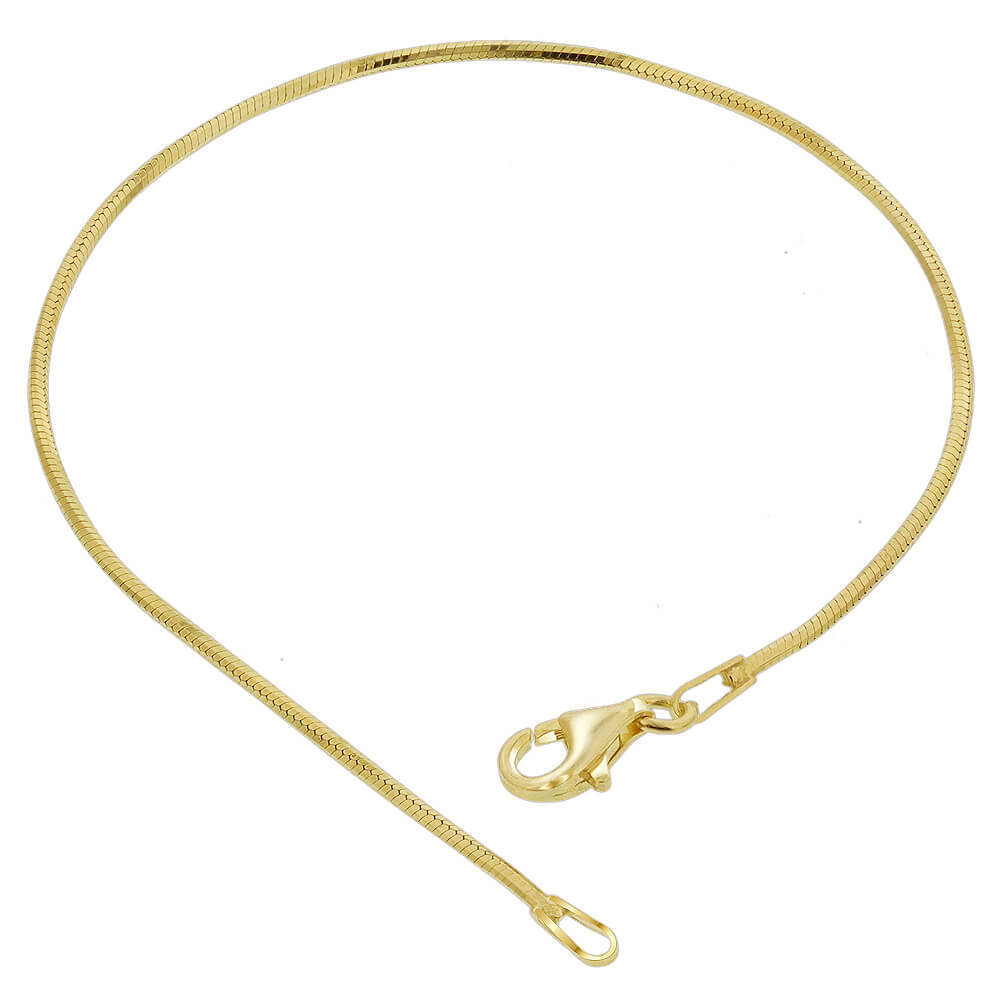 14k Vermeil Diamond-Cut Snake Chain Bracelets (7 – 8 inch Available)