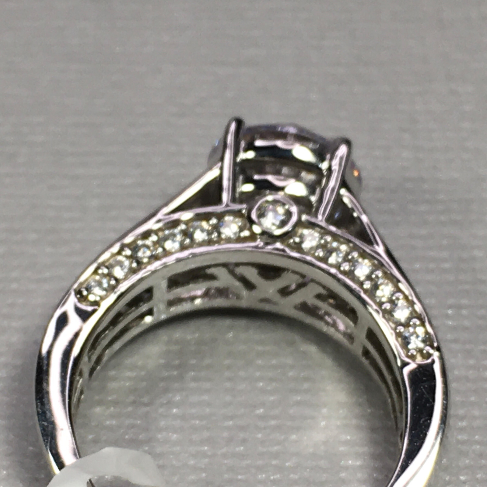 CHARLES WINSTON BELLA LUCE 7.83 CTW ZIRCONIA RHODIUM OVER STERLING RING SIZE 9
