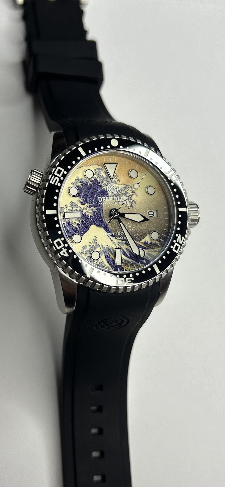 Deep Blue Diver 1000 II Automatic Diver, “The Great Wave Off Kanagawa” Dial