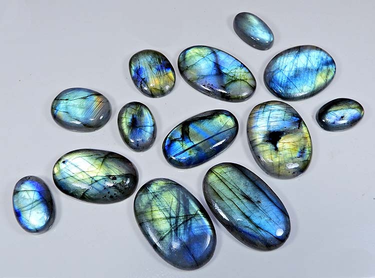 Natural Multi Flash Labradorite loose Cabochon Oval Gemstone Wholesale Lot