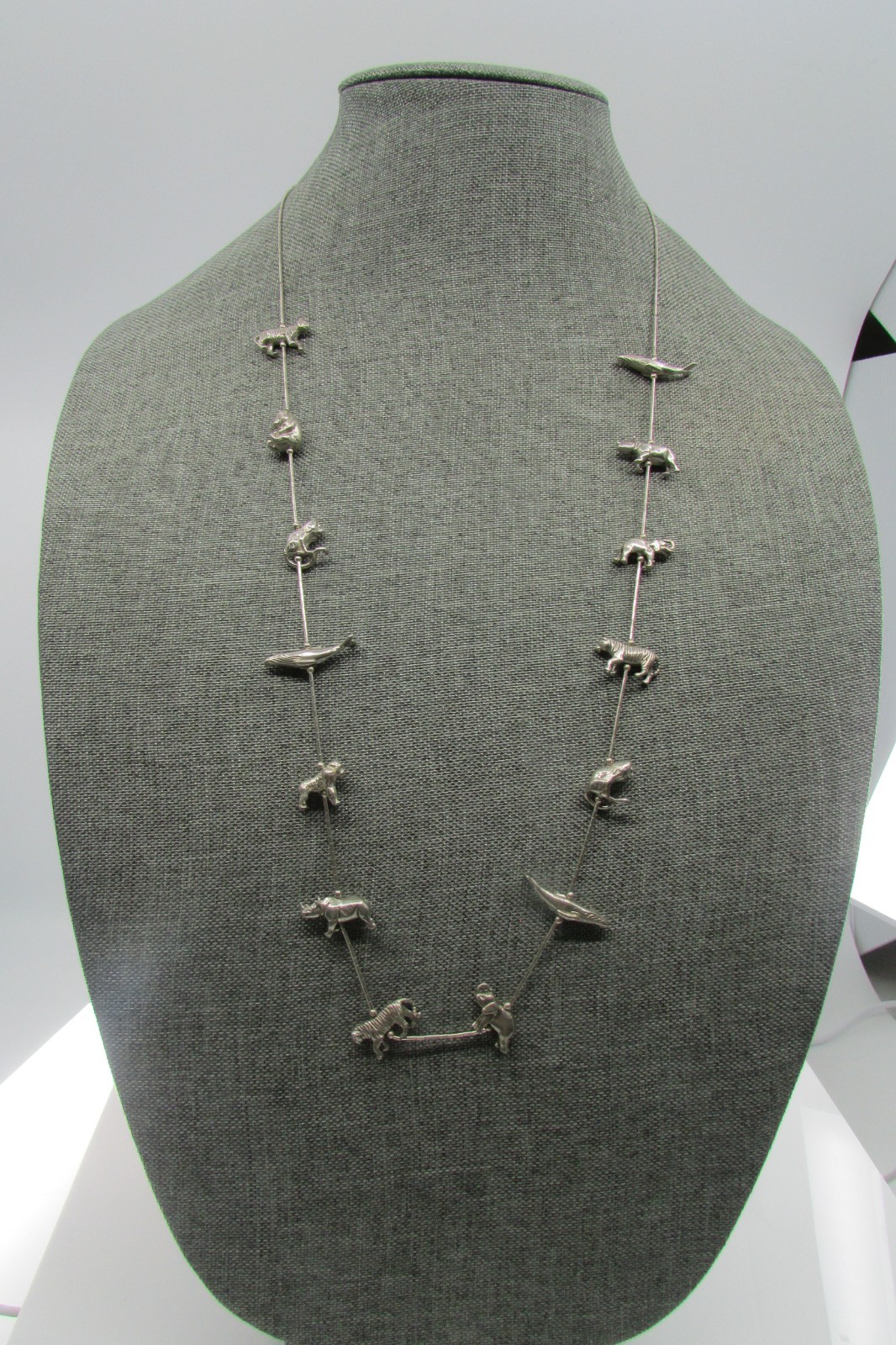 50g Endangered Species Survival Plan Sterling Silver Animal 925 Necklace 30”