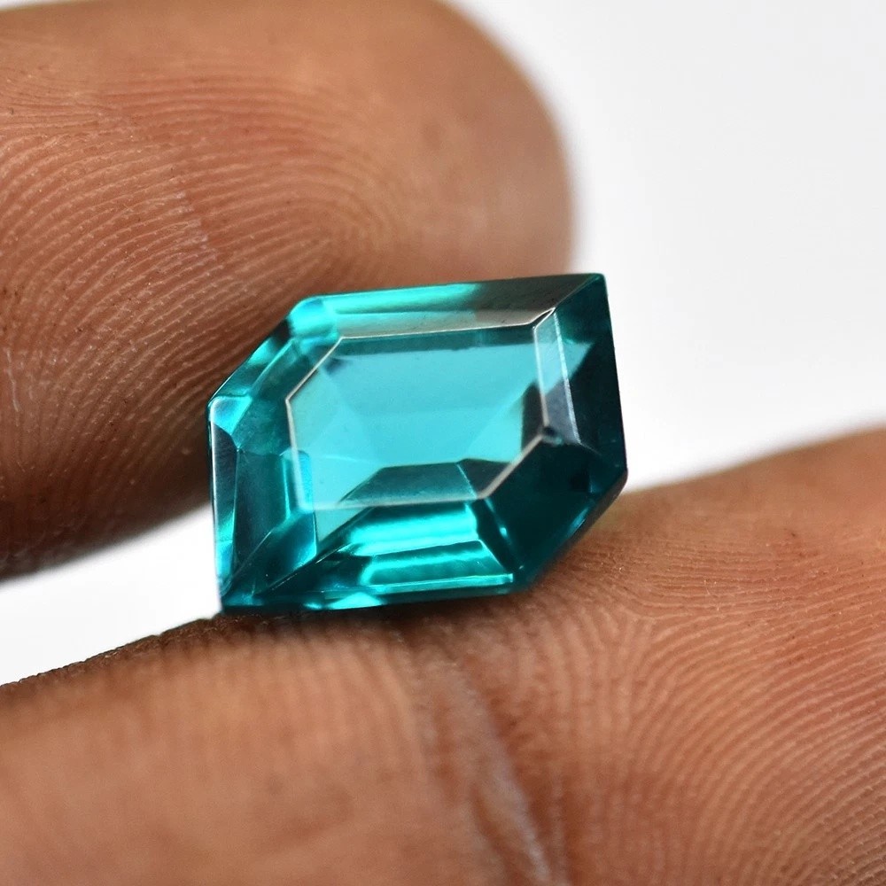 9.18 Ct Fancy Cut Natural Green Tourmaline Certified Jewelry Stone