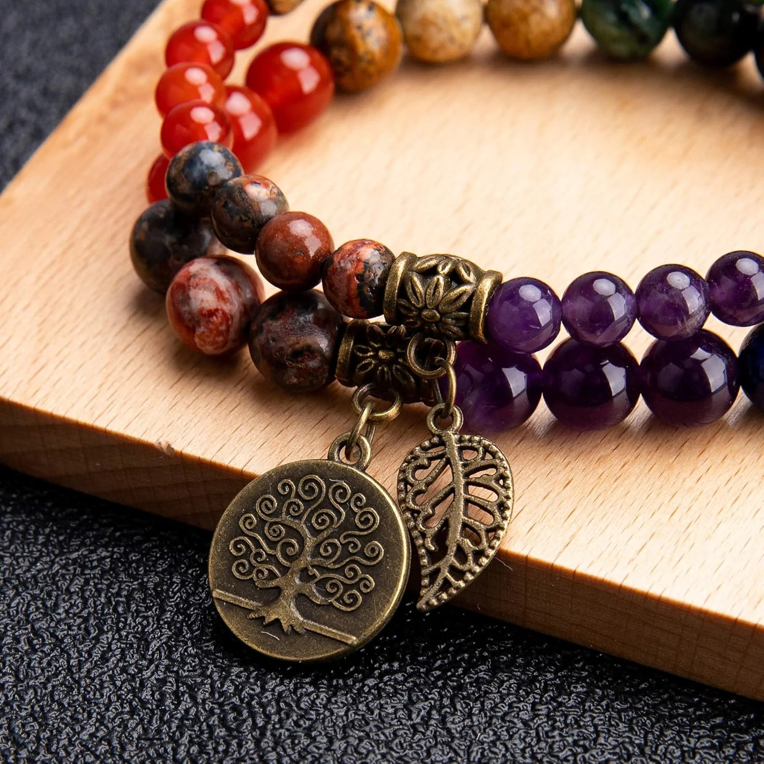 Bivei Natural Semi Precious Gemstone beads bracelet for women – Life Tree and Le