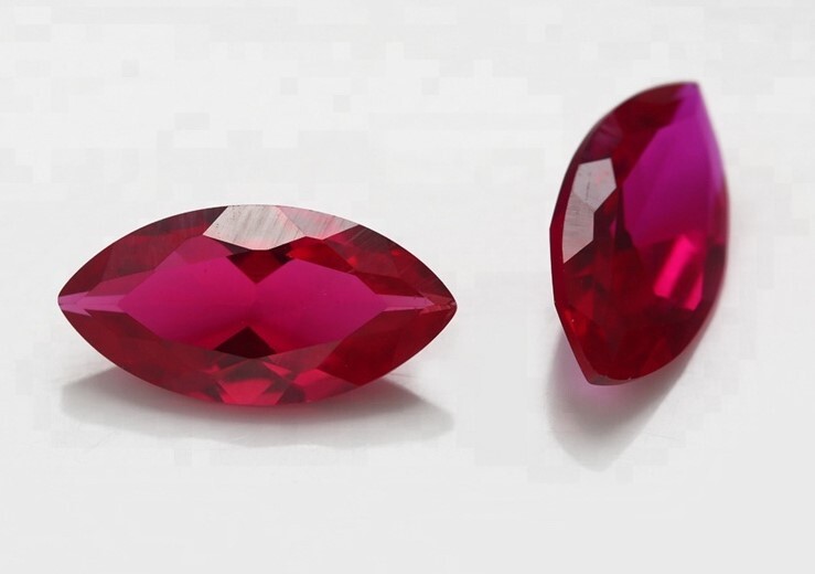 1.5x3mm To 2.5x5mm Calibrated Synthetic RedRuby Marquise Faceted Loose Gemstone