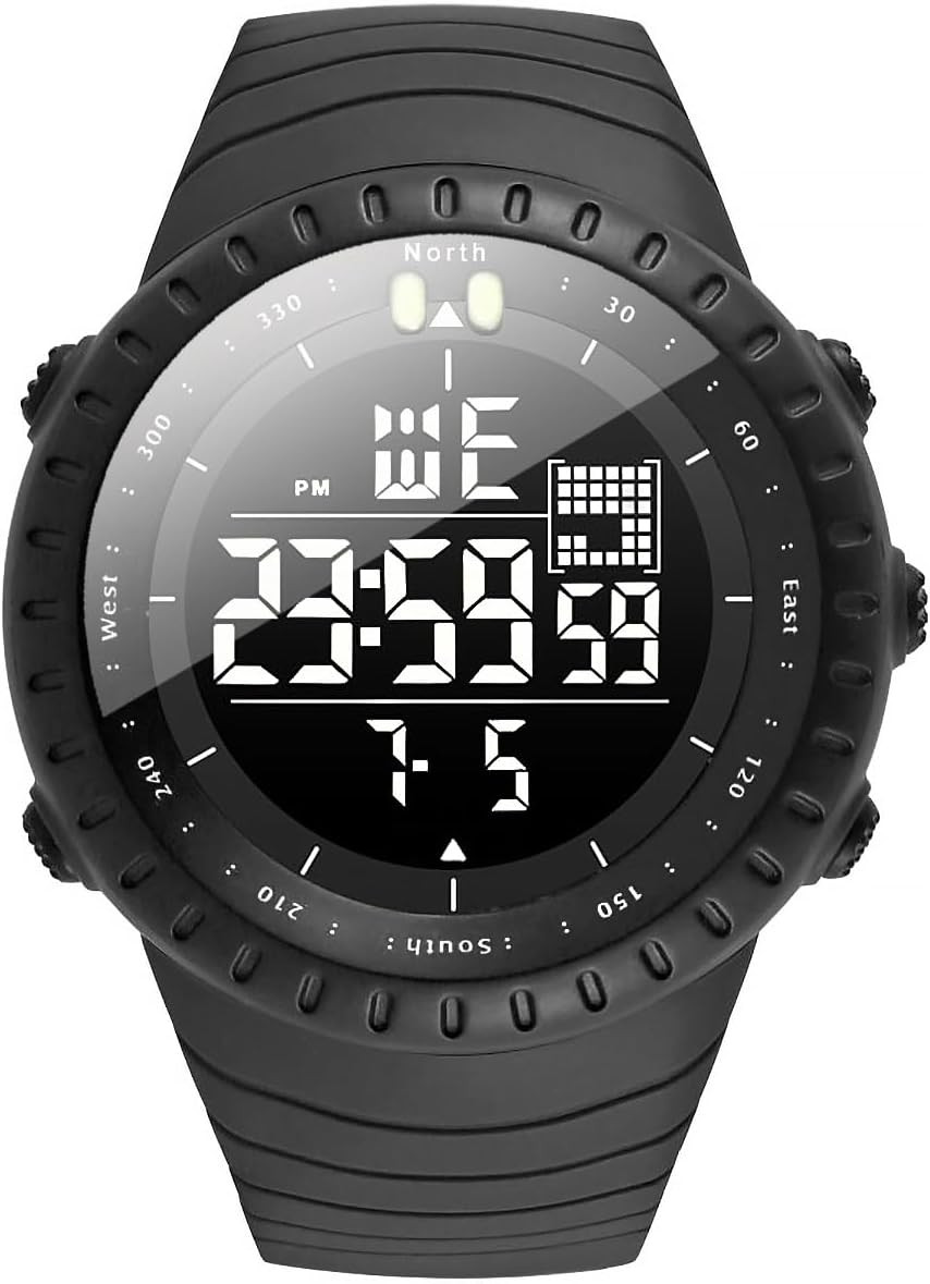 Men’S Watches Sports Outdoor Waterproof Military Digital Watch Date Multi Functi