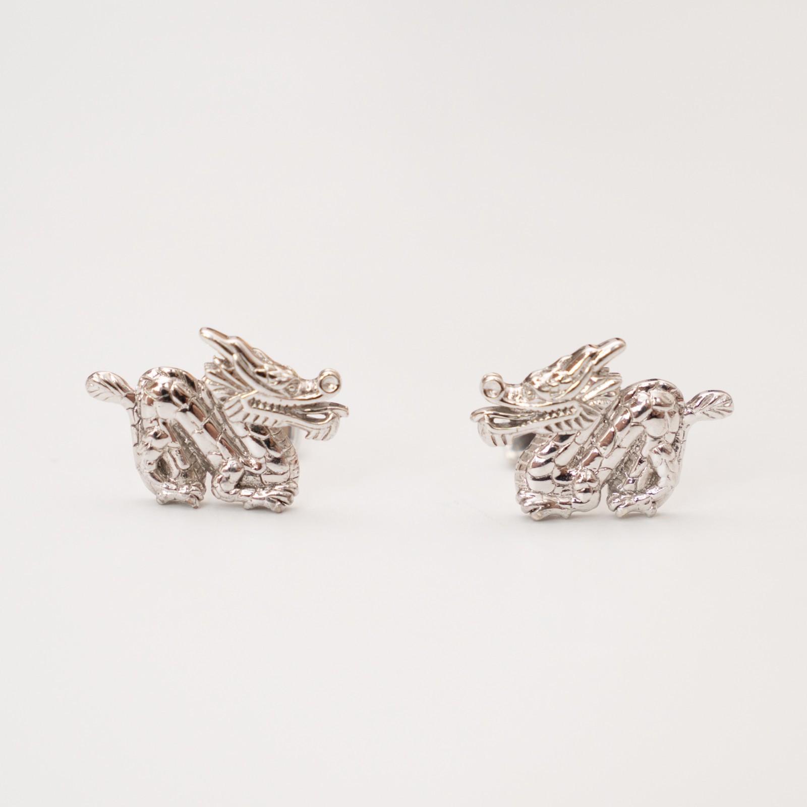 dunhill Cufflinks — Eastern Dragon Motif — Sterling Silver 925 — Hallmarked —
