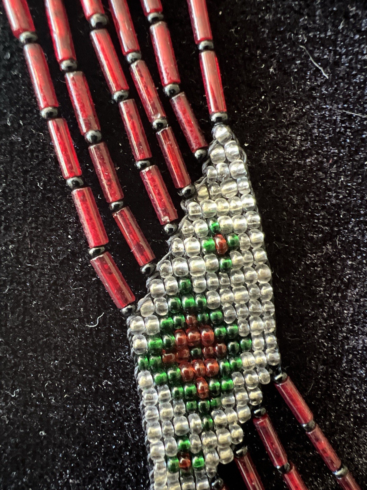Antique Art Deco 1920’s Flapper Czech Glass Seed Bead Sautoir Style Necklace