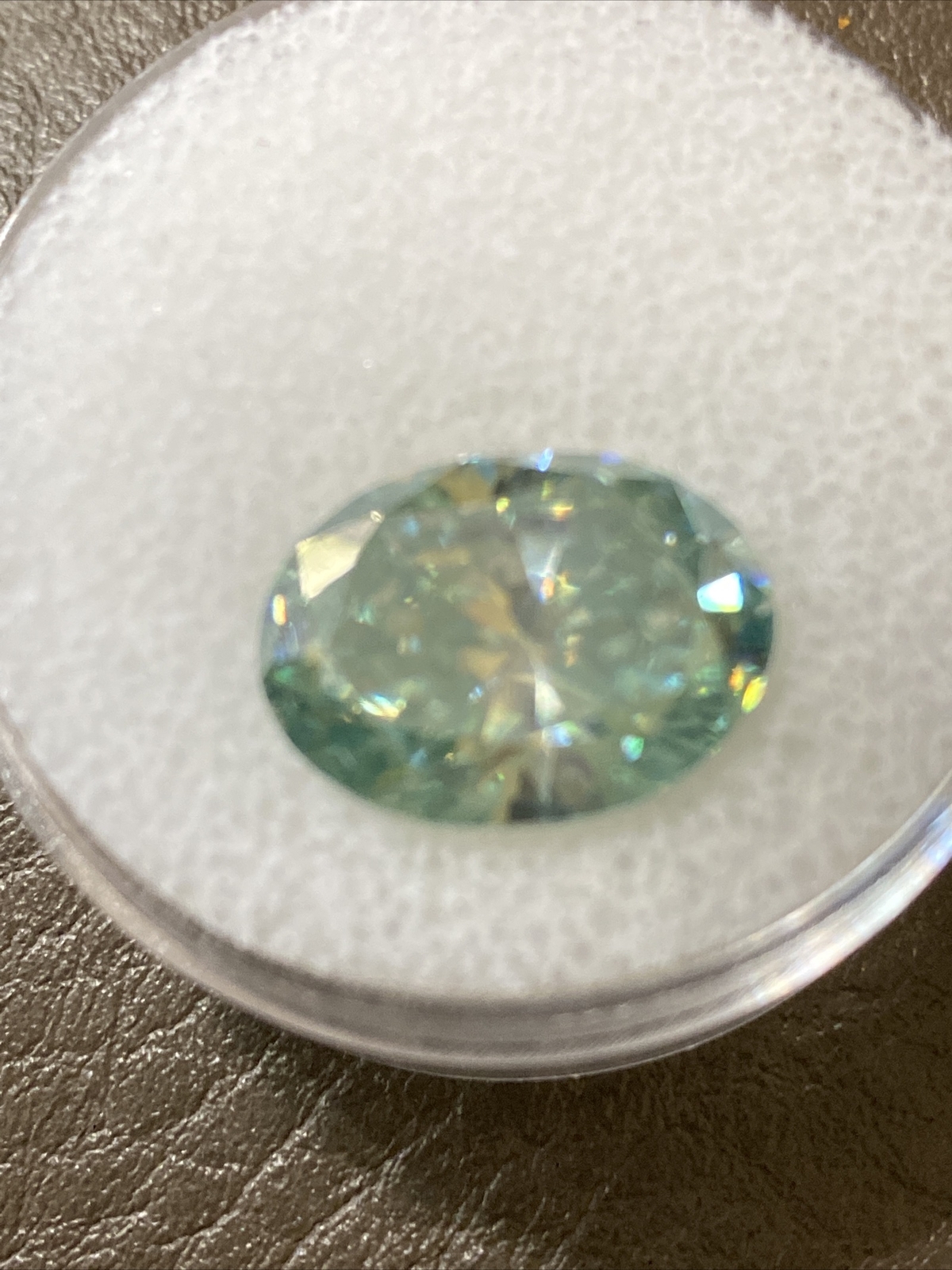 7.36ct 15.35×11.24mm WHITE BLUE COLOR LOOSE OVAL MOISSANITE DIAMOND CLEARANCE