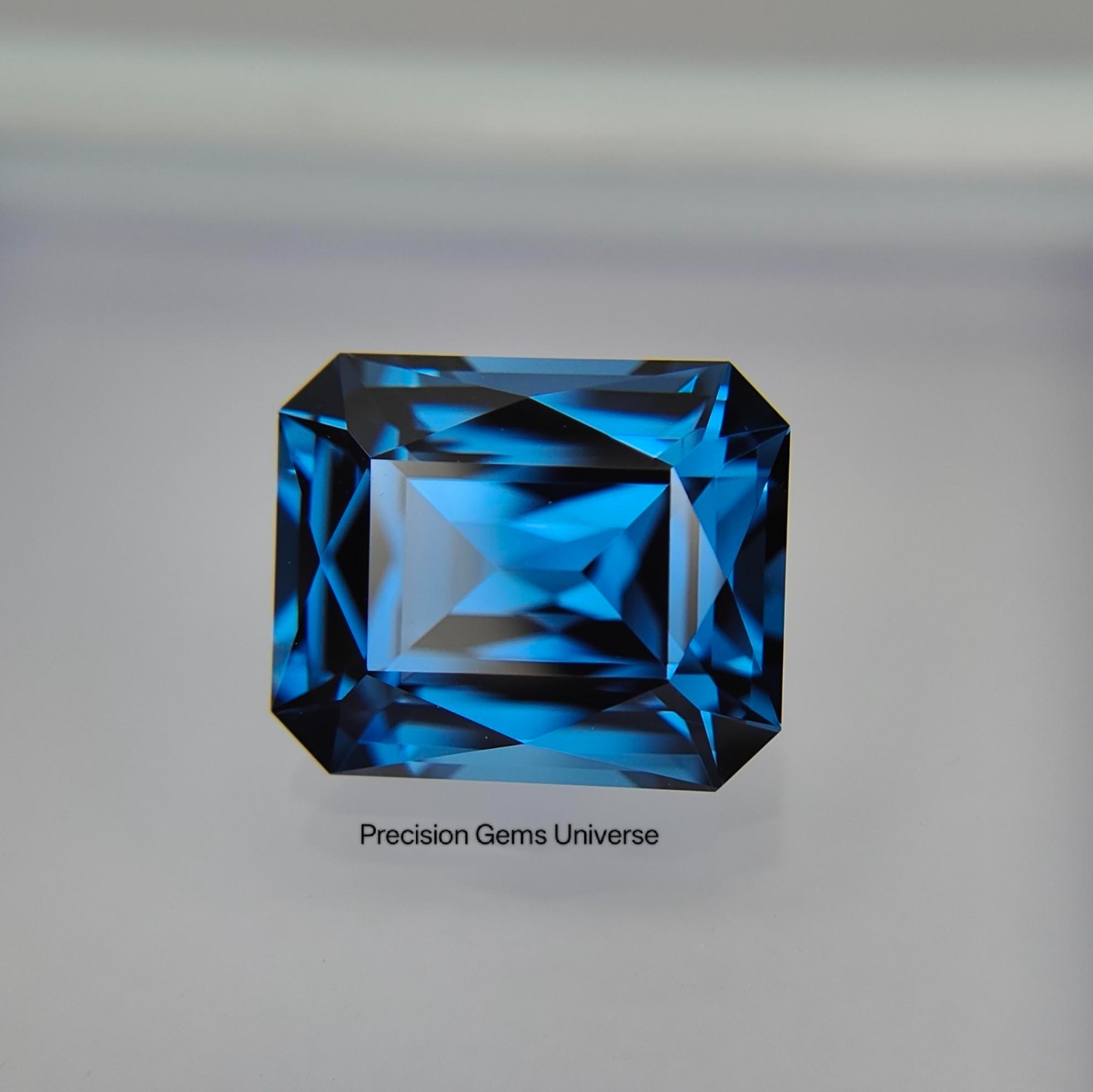 7.20 Ct Lab Blue Spinel, Precision Cut Radiant Spinel, 12×10 mm Radiant Cut